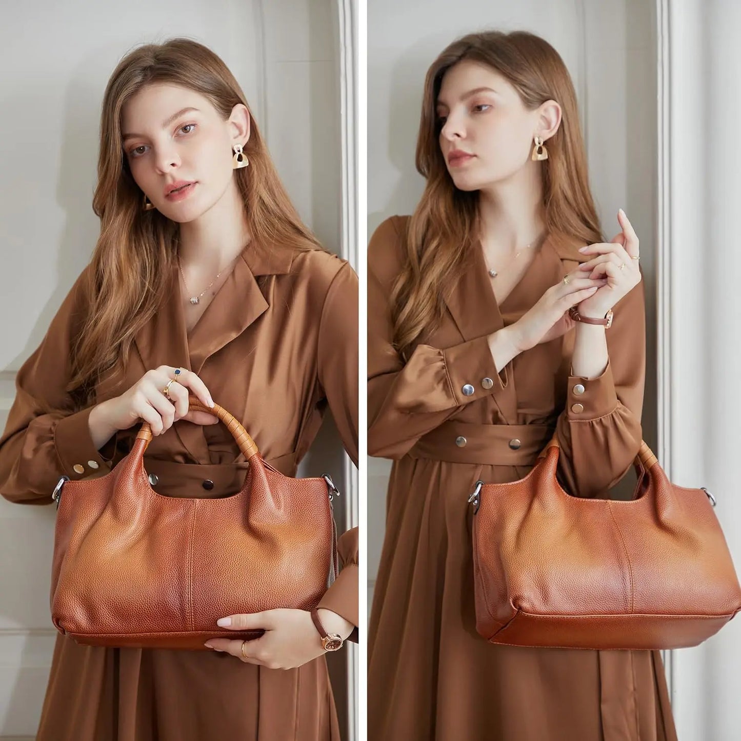 Genuine Leather Shoulder Bags Quiet Luxury Crossbody Handbags For Women