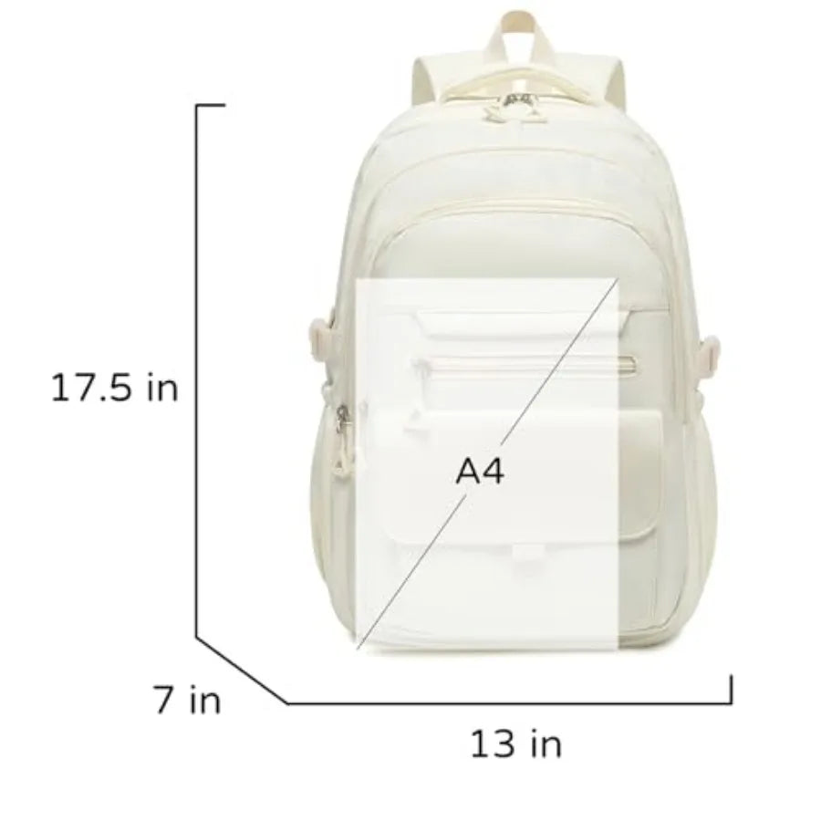 PVC School Backpack For Teens Laptop Bag Travel Solid Design