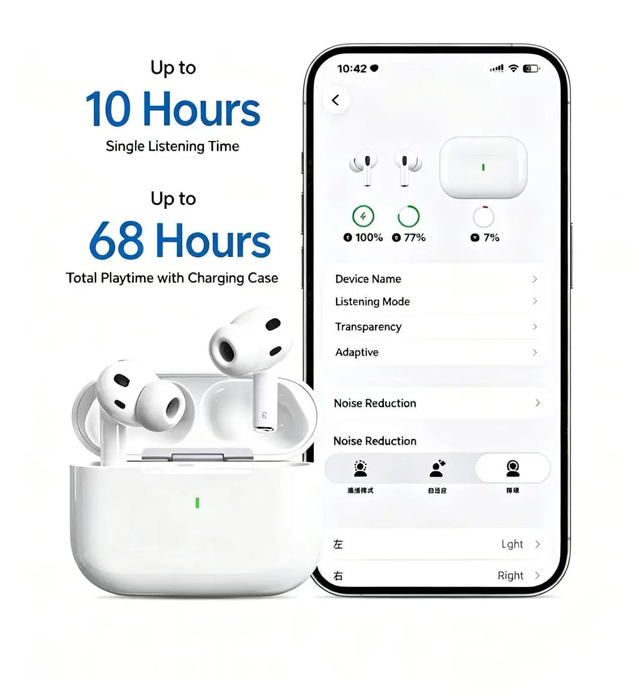 Pro3 Sports Wireless Earbuds ANC Bluetooth Headphones Heart Rate Monitor