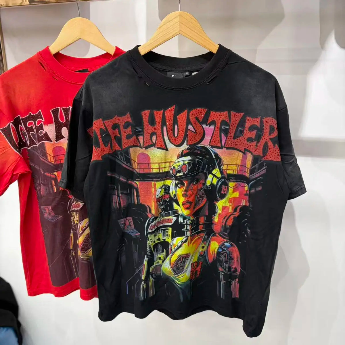 Premium Cotton Retro Loose Tee For Unisex Casual Wear