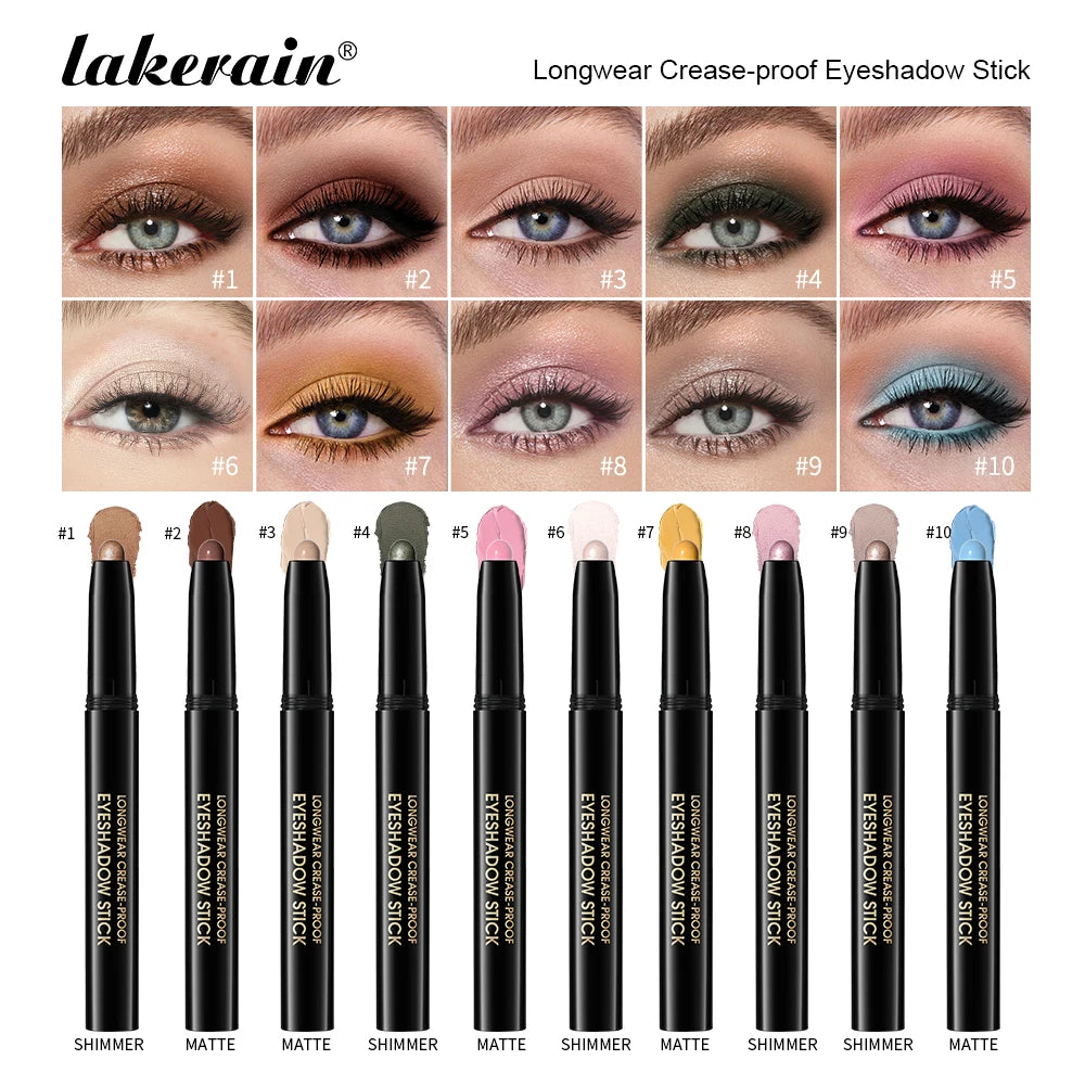 Eyeshadow Liner Pencil Matte Shimmer Waterproof Natural Look