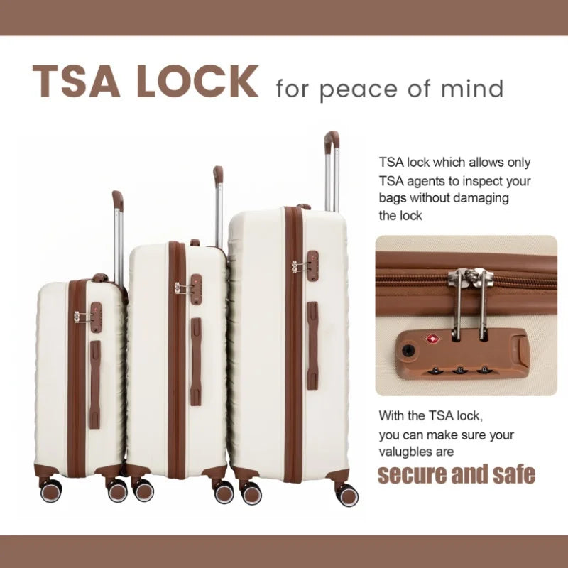 Travelhouse CN 5-Piece Luggage Set With Spinner Wheels TSA Lock