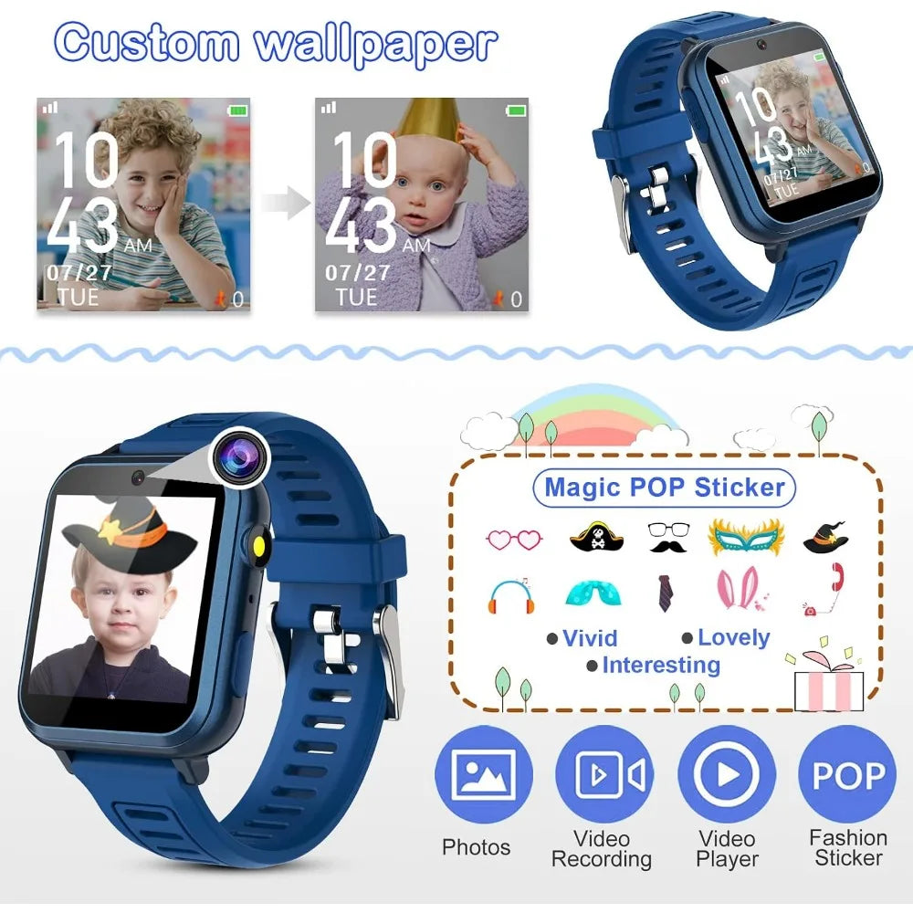 Smart Watch For Kids 3-12 With Games Alarm Touchscreen
