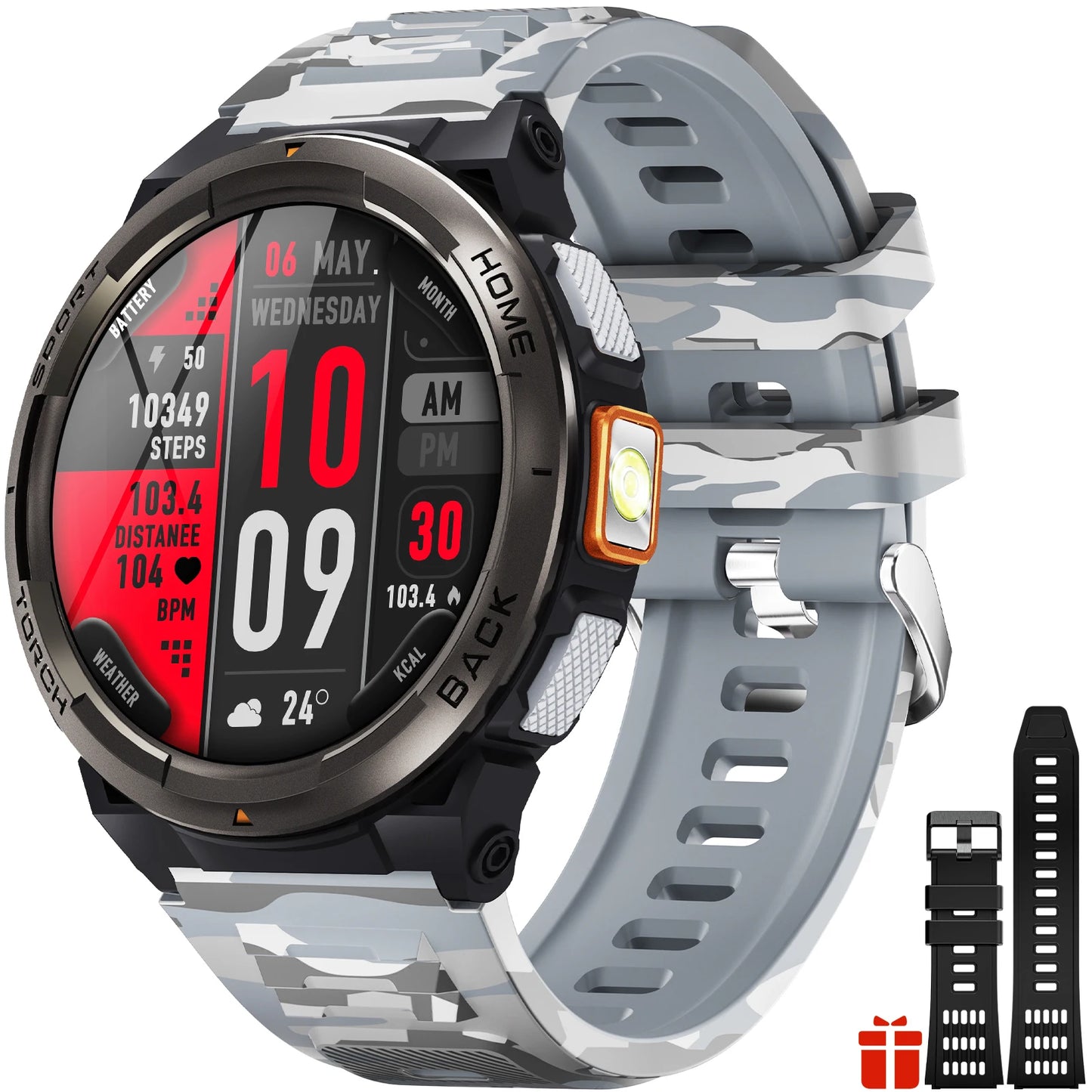 EIGIIS KE5 Smart Watch 3ATM Waterproof With Compass