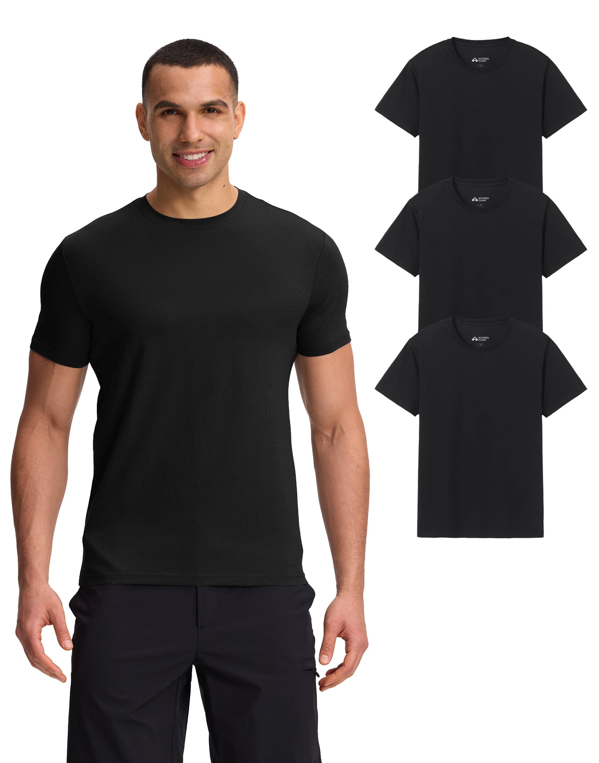 Pioneer Camp Men's Bamboo Viscose Soft Crew Neck T-Shirt