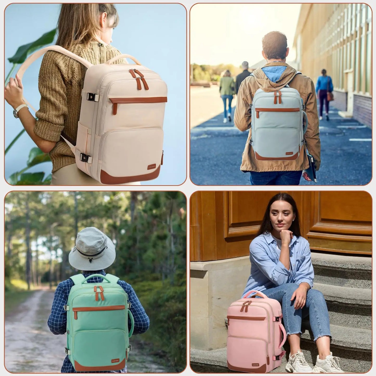 Water Resistant Carry On Laptop Backpack For Men And Women