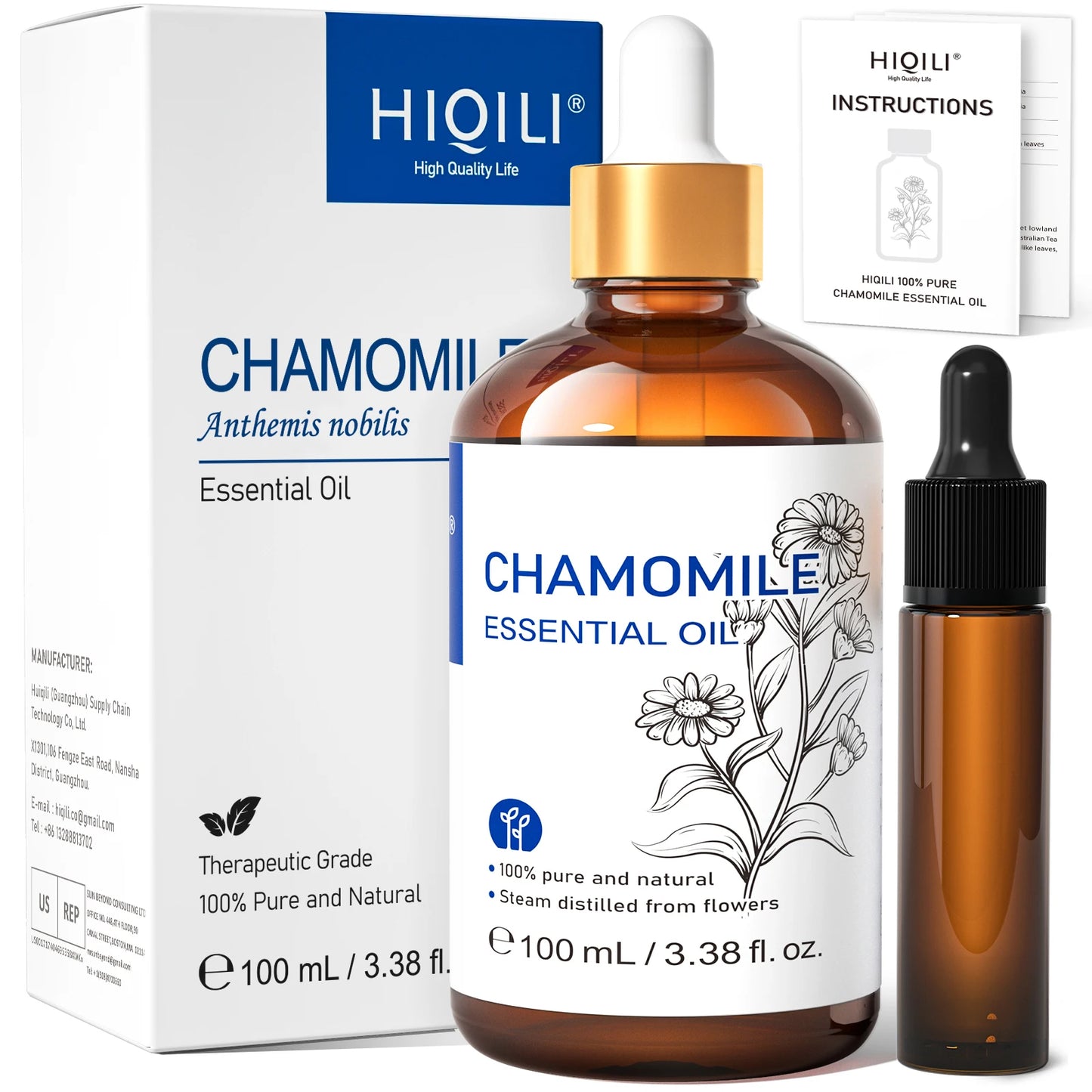 HIQILI Essential Oils Frankincense Lemon Rosemary Lavender Tea Tree Ylang