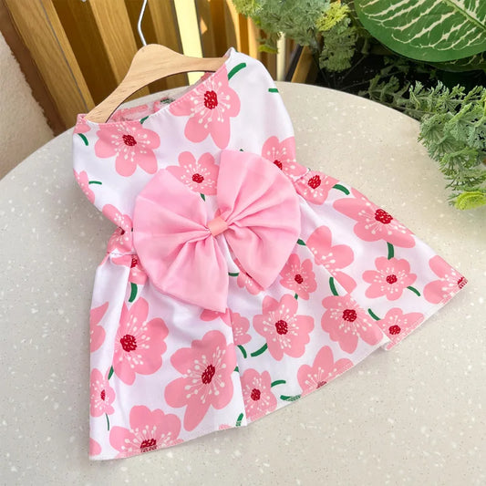 Puppy Skirt Dress For Small Dogs Princess Lace Bow Costume
