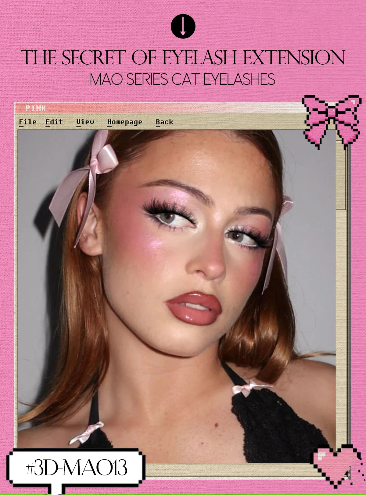 Russian Strip Lashes 3D Mink Natural Dramatic Style Full Set