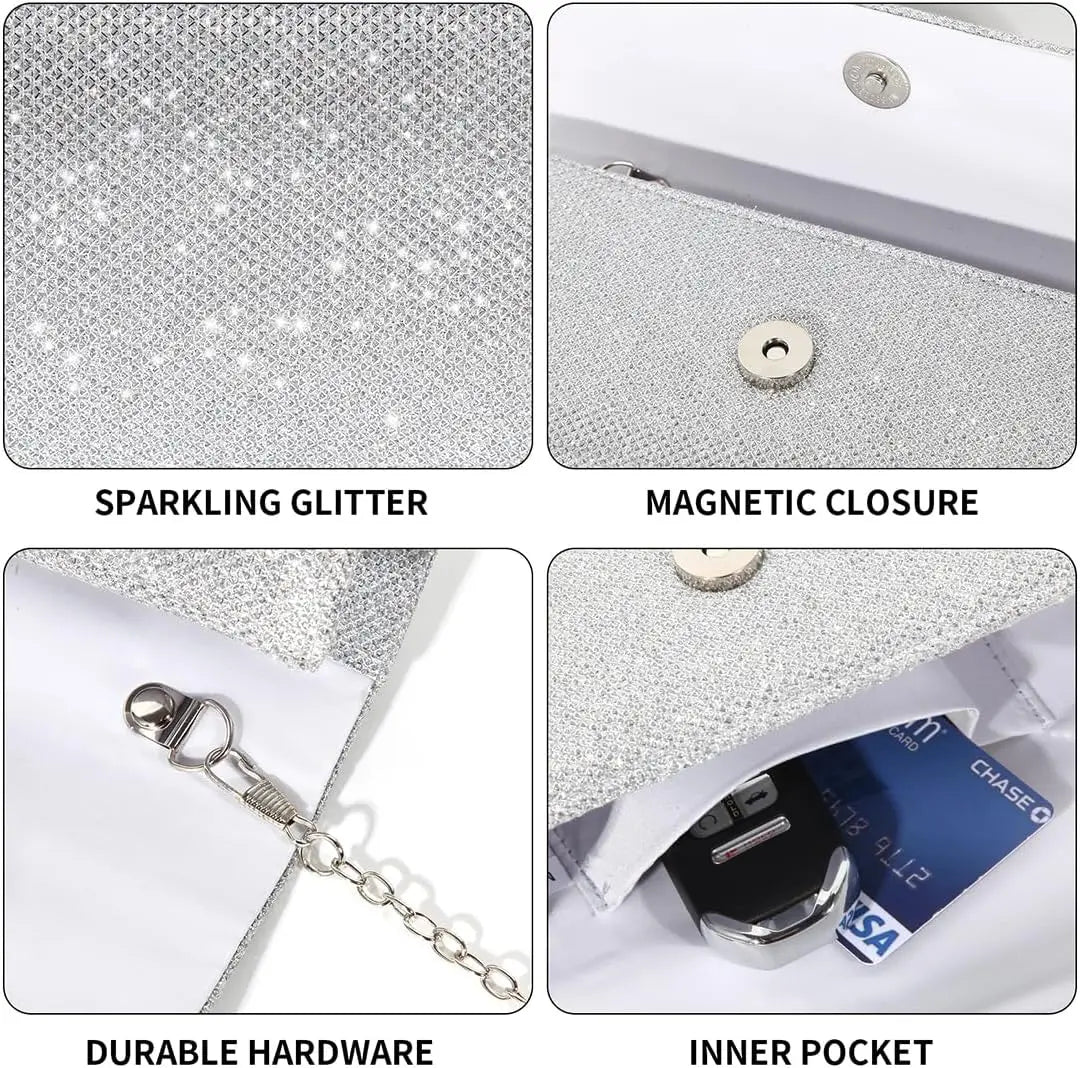 Sparkling Evening Clutch Purse For Women Party Wedding Handbag