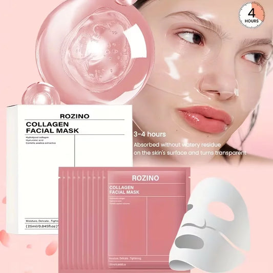 Rozino 10 Pcs Bio Collagen Mask Set for Intense Hydration