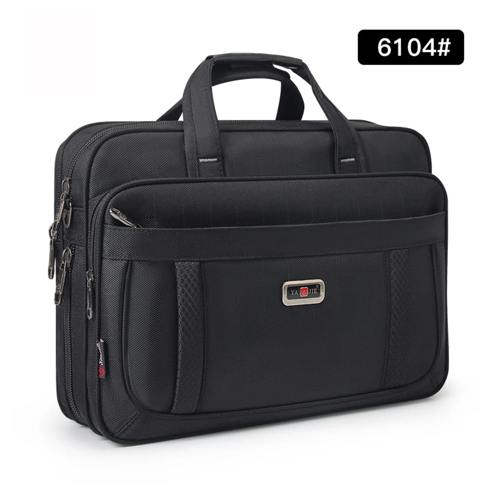 Canvas Waterproof Laptop Briefcase Large Capacity Business Bag