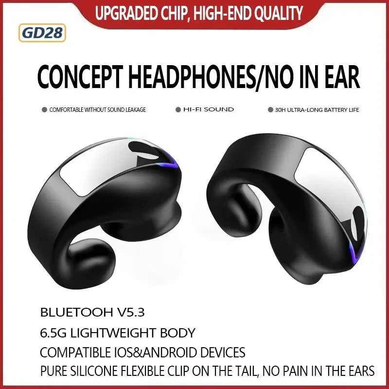 SHUKE GD28 Bone Conduction TWS Headphones With Mic Bluetooth 5.3