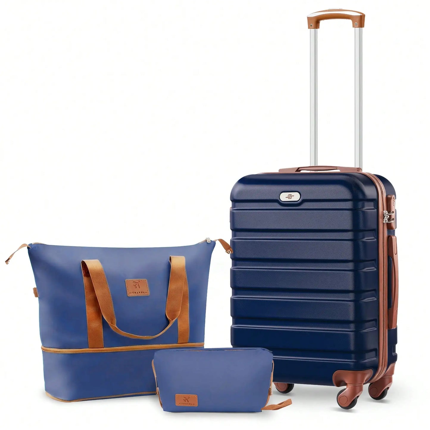 Carry-On Luggage Set 3-Piece Hardshell With Spinner Wheels