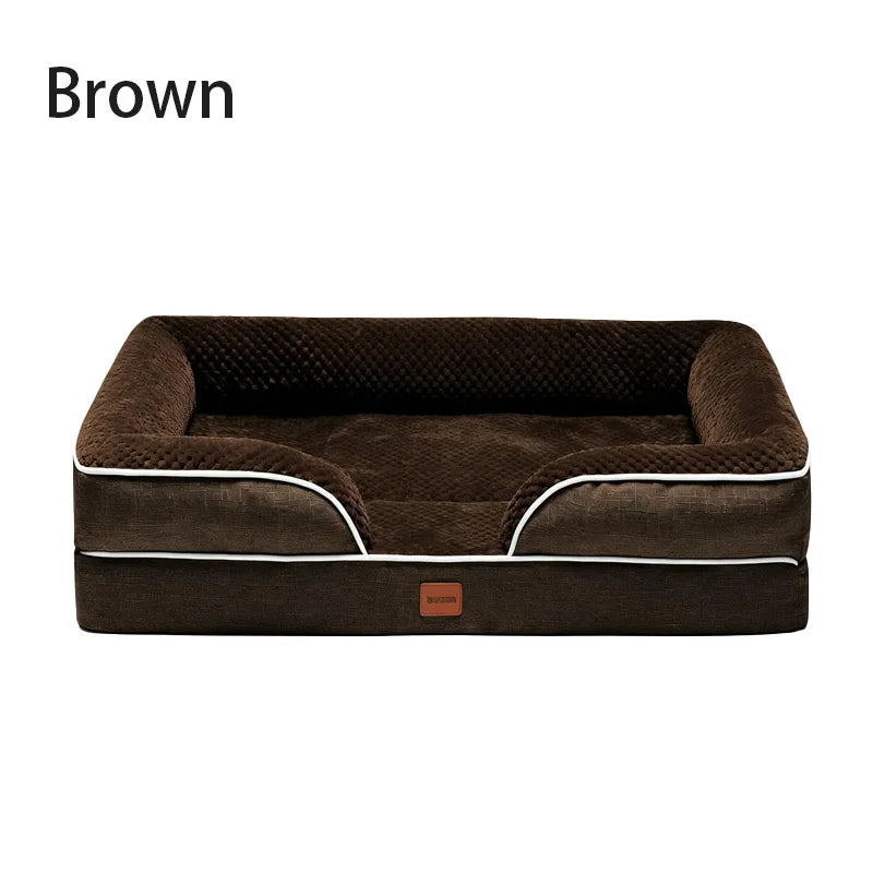 Orthopedic Memory Foam Dog Bed With Washable Waterproof Cover