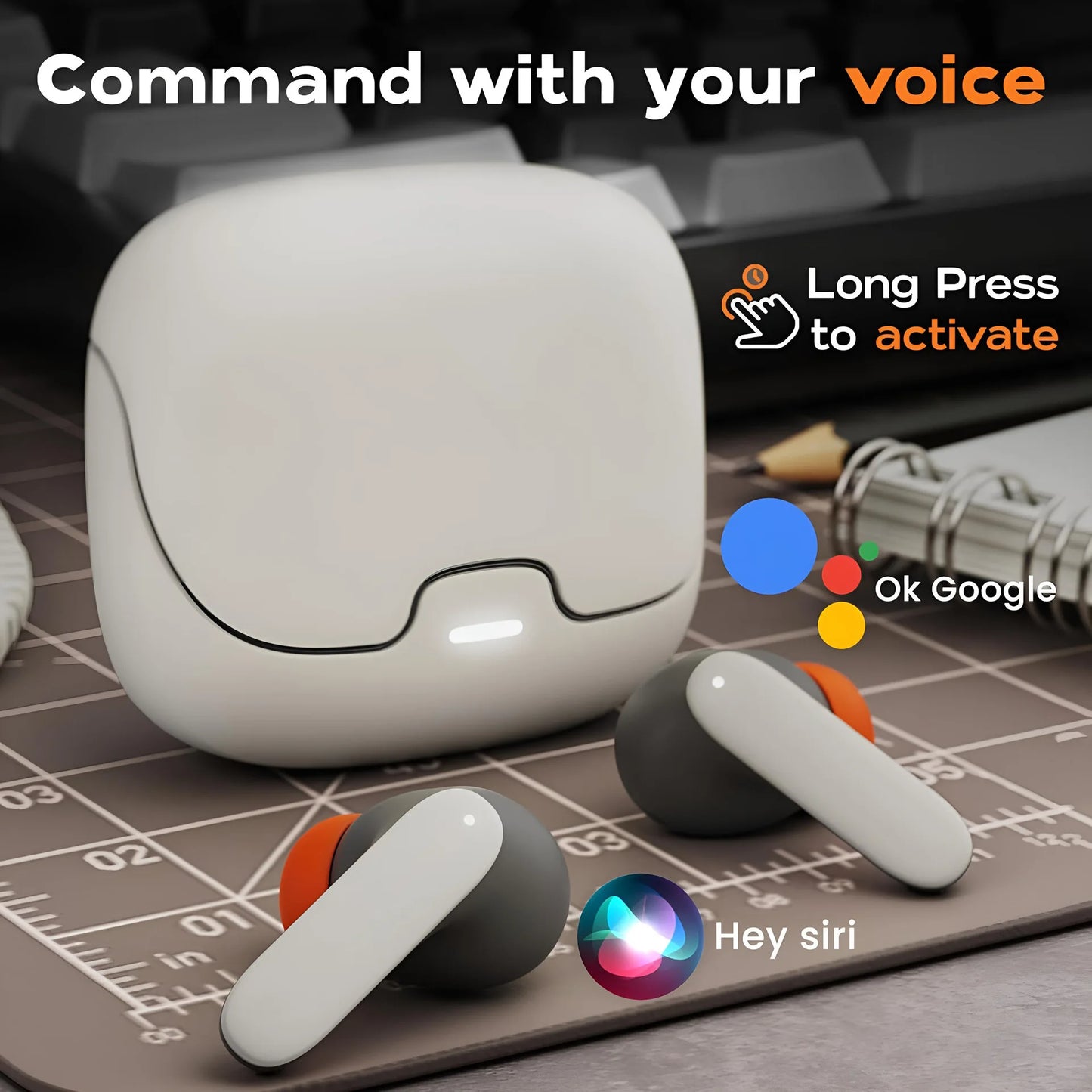 Firsting TWS Wireless Earbuds BT 5.4 Low Latency Game Headset