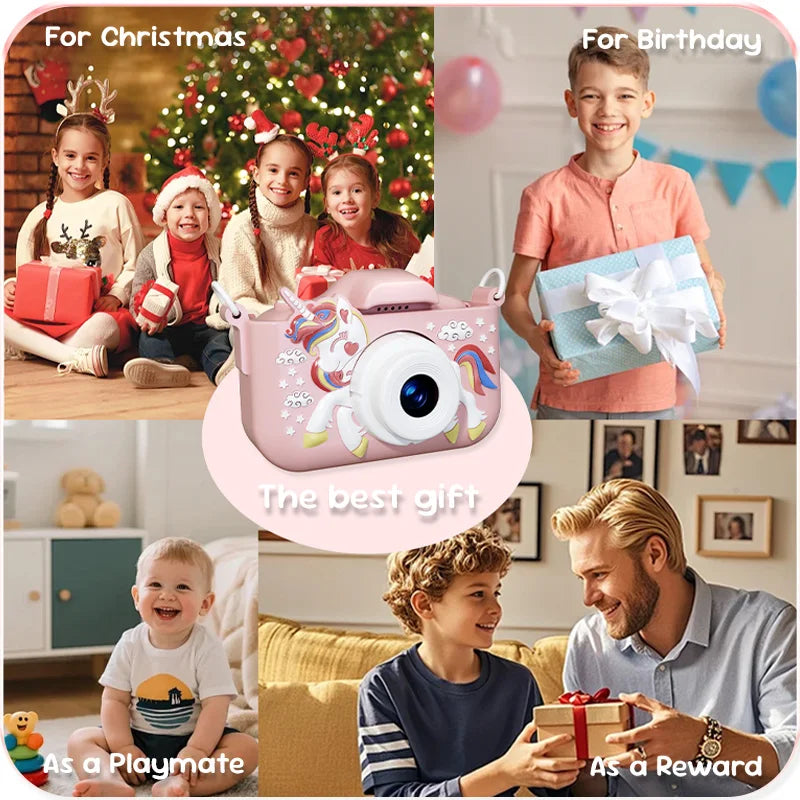 Kids Camera 1080P HD Toy Video Camera With Silicone Case Gift