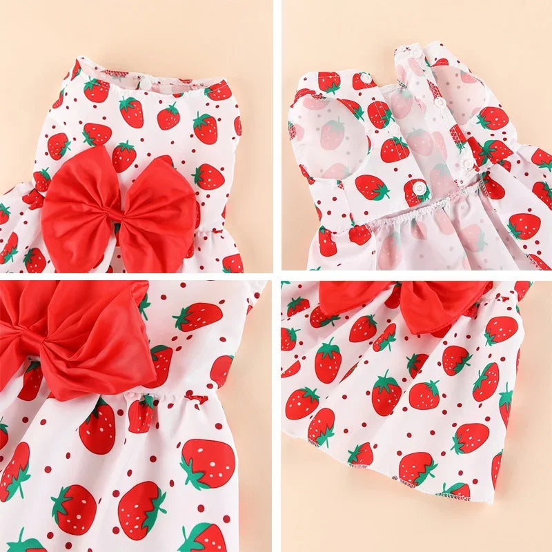 Puppy Skirt Dress For Small Dogs Princess Lace Bow Costume