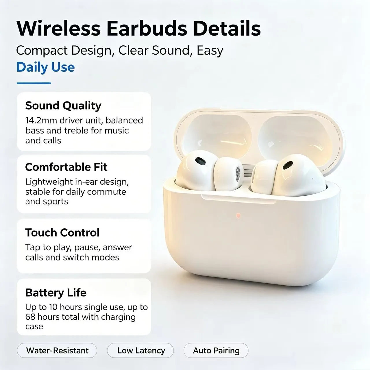 Pro3 Sports Wireless Earbuds ANC Bluetooth Headphones Heart Rate Monitor