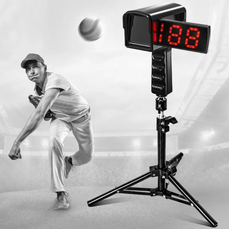 Baseball Radar Gun With Tripod LED Display And Speed Sensor
