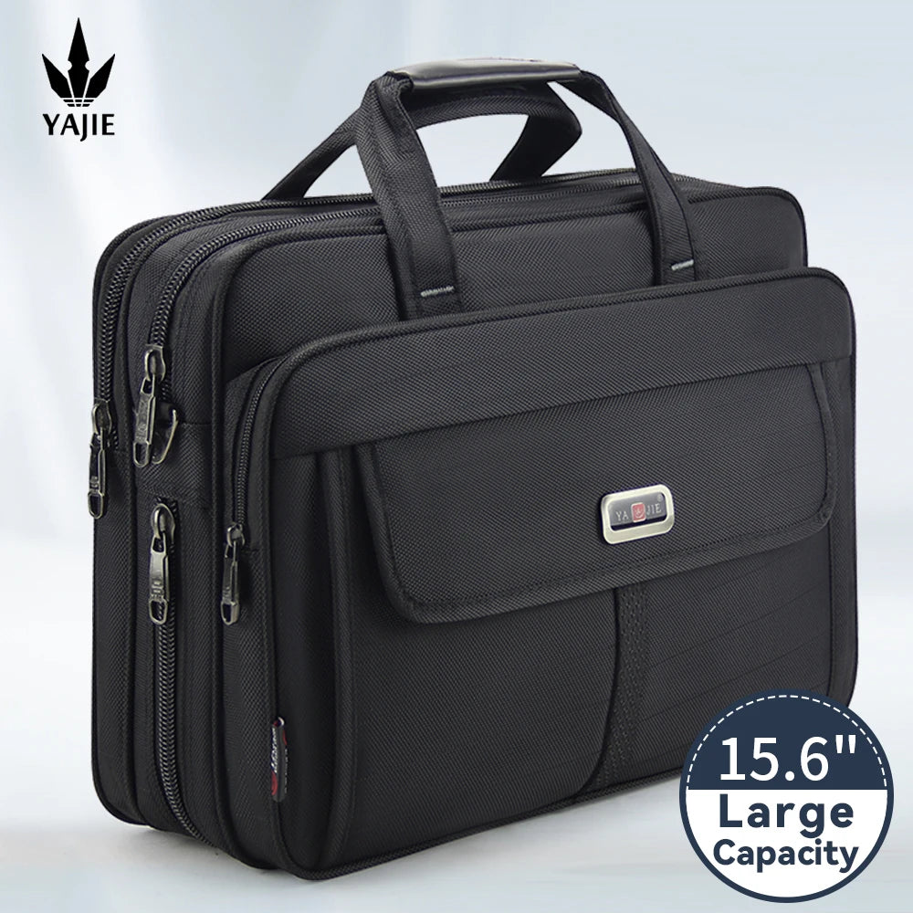 Canvas Waterproof Laptop Briefcase Large Capacity Business Bag