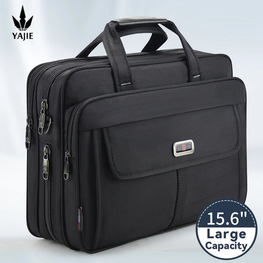 Canvas Waterproof Laptop Briefcase Large Capacity Business Bag