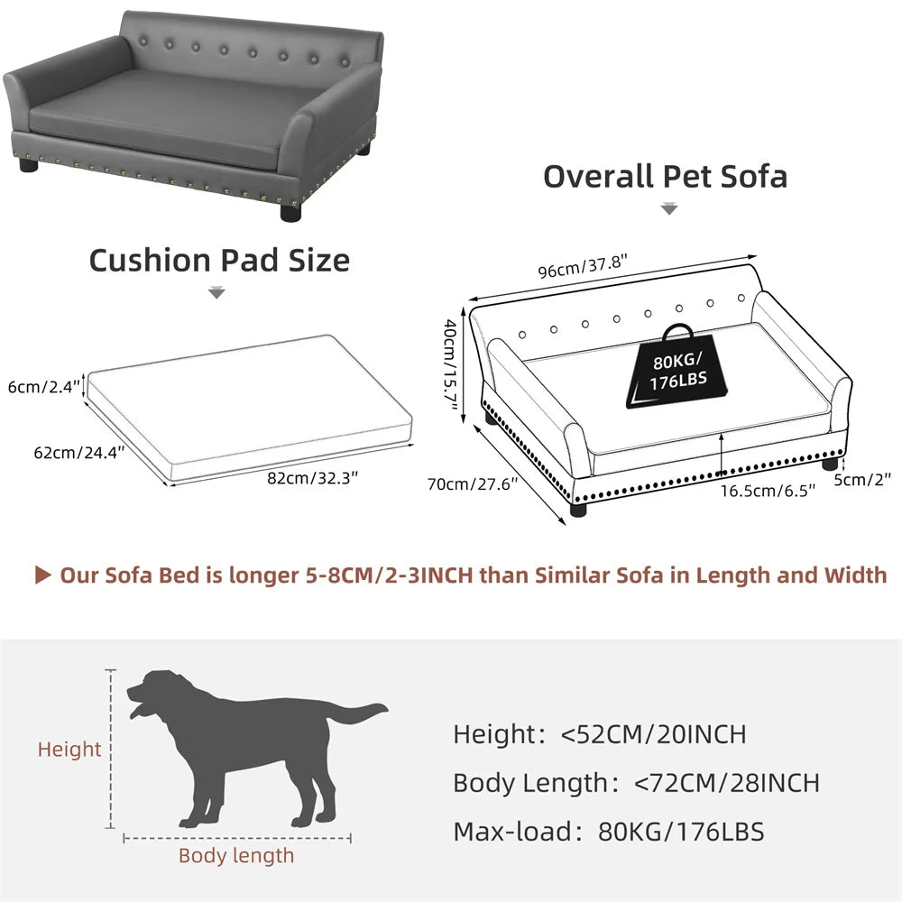 BORWART CN Heavy Duty Raised Pet Sofa Bed For Dogs And Cats