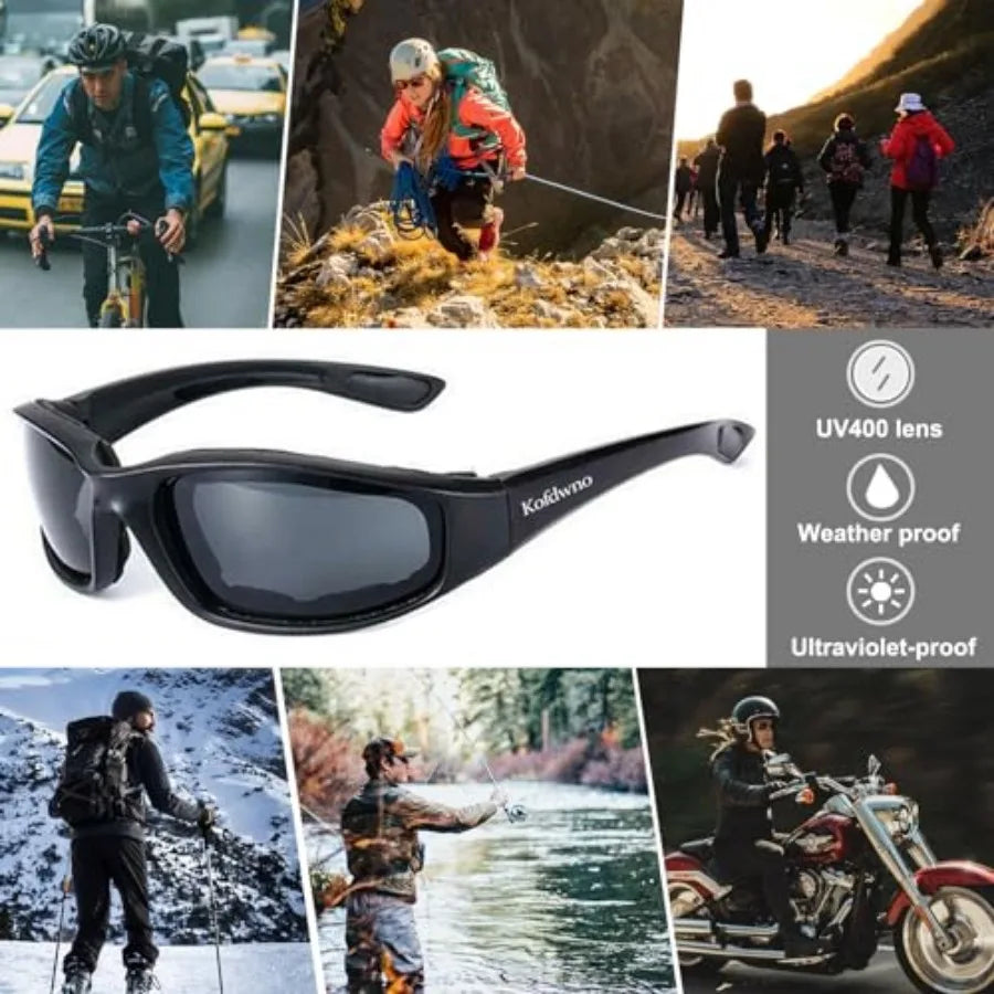 Motorcycle Riding Glasses With Foam Pad UV Protection Dustproof