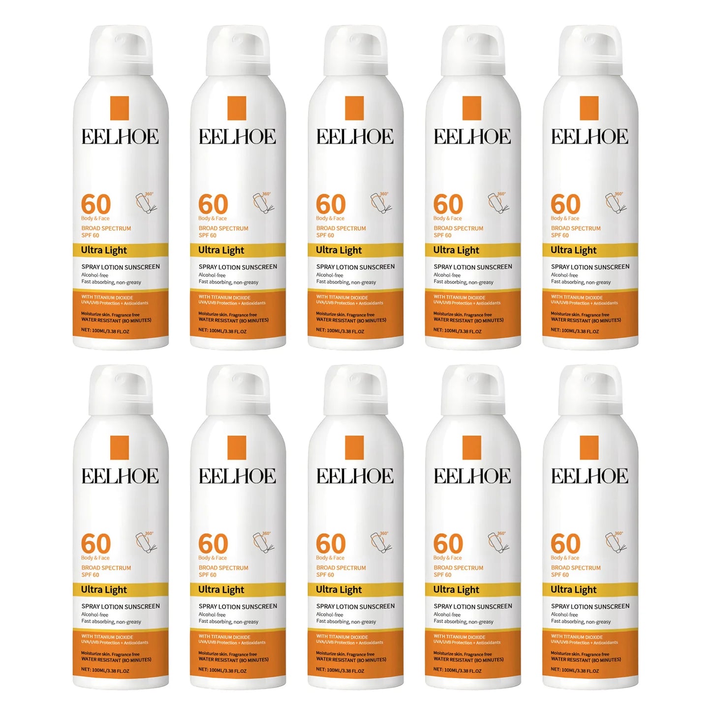 Eelhoe Vitamin E Sunscreen Spray Long Lasting Moisturizing Shield