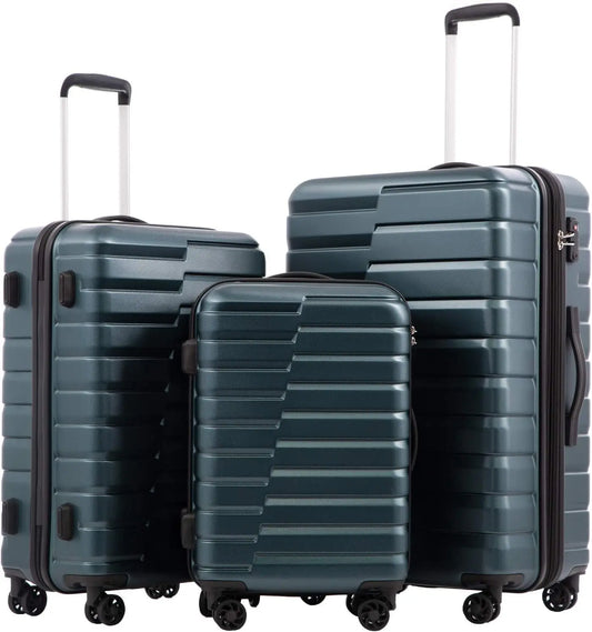 Coolife Lightweight Luggage Set With Built In TSA Lock