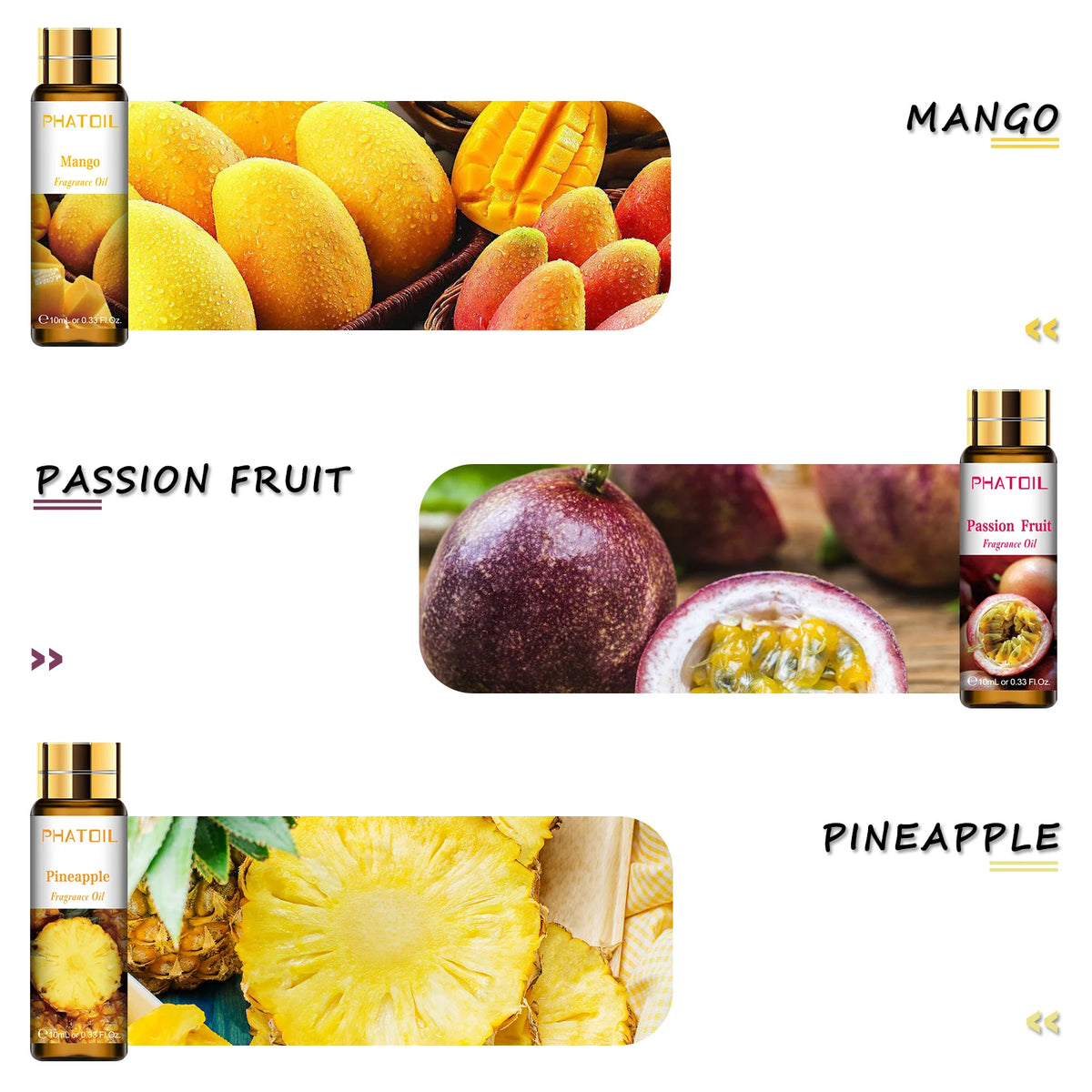 PHATOIL Fruity Fragrance Oils Gift Set For Candle Soap Making