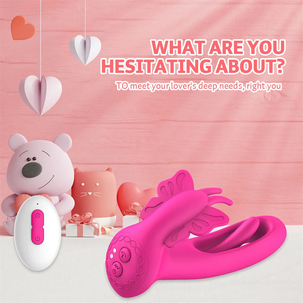 JoinJJToy Butterfly Style Clitoral Stimulator And Vagina Massager
