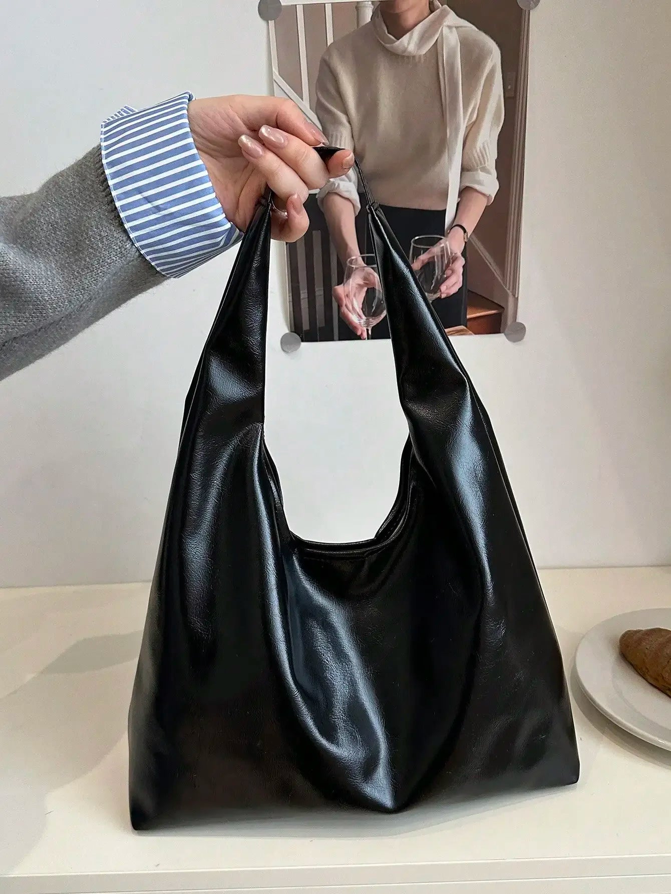 Denim Large Capacity Crossbody Bag For Women Multifunctional Tote