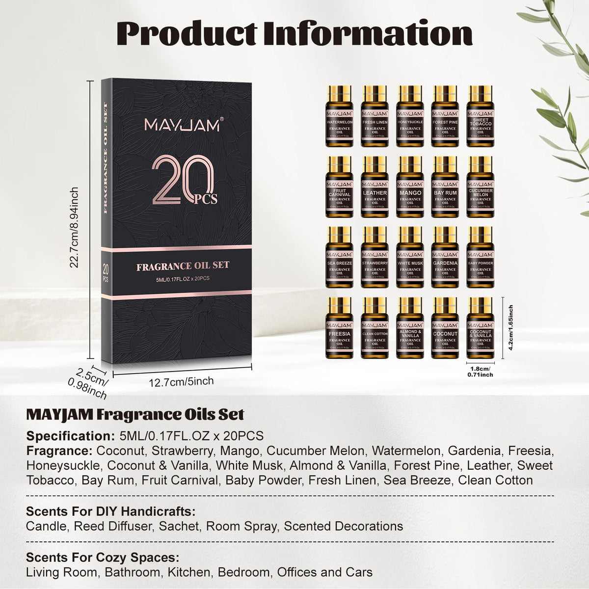 Mayjam Fragrance Oil Collection For Diffuser And Crafts