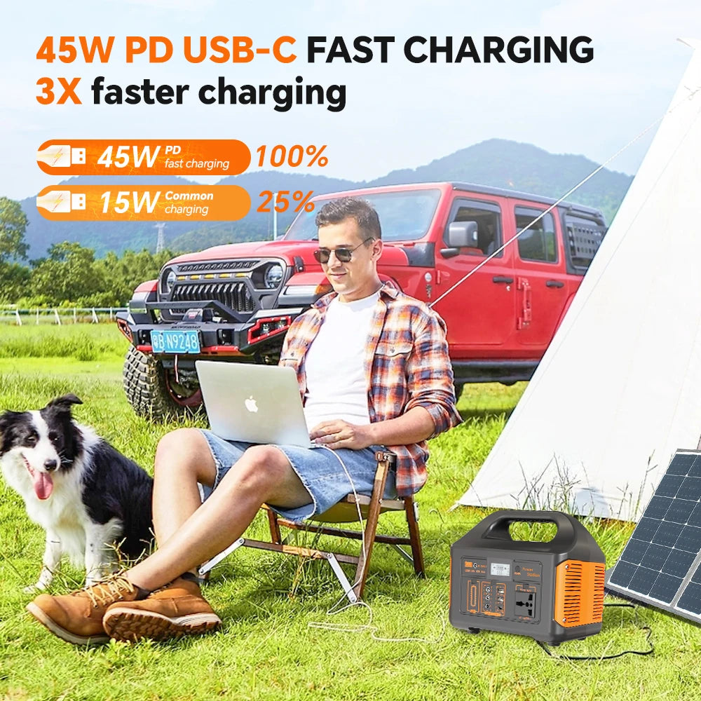 GaiaRay 500W Portable Solar Power Station 460Wh LiFePO4 Battery