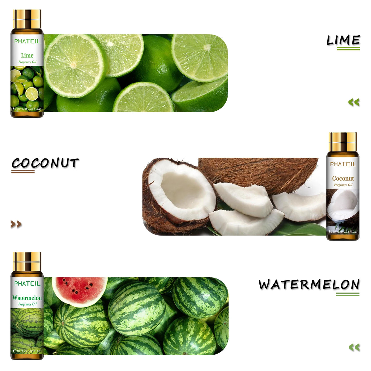 PHATOIL Fruity Fragrance Oils Gift Set For Candle Soap Making