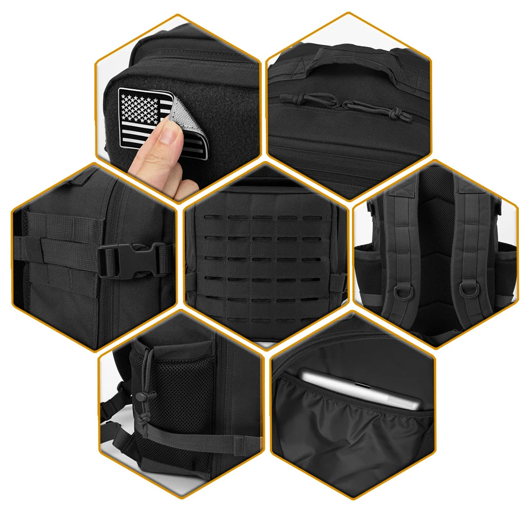 ReFire Gear Tactical MOLLE Backpack Unisex For Hiking And Survival