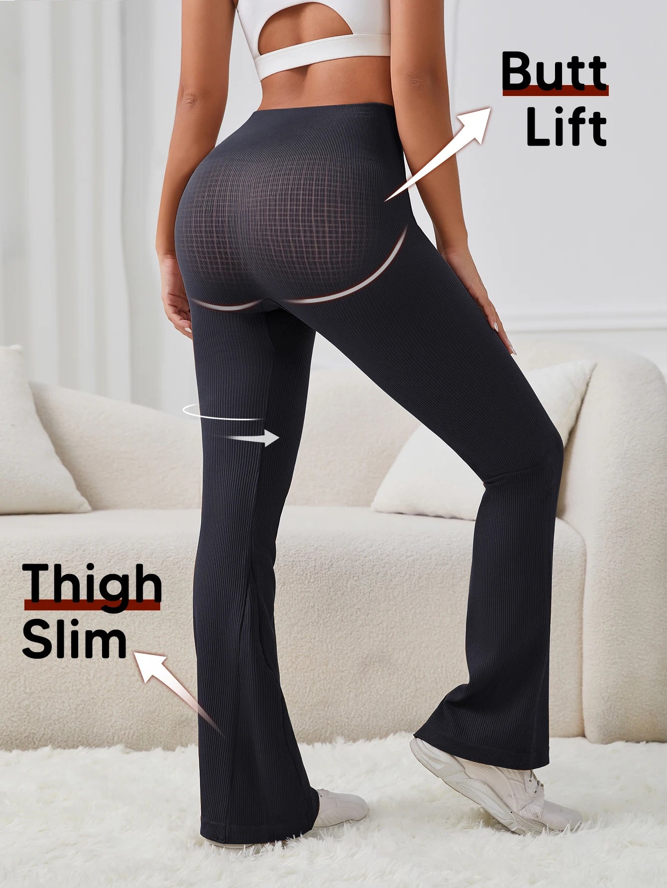 Women's Seamless Compression Leggings With Tummy Control Yoga Pants