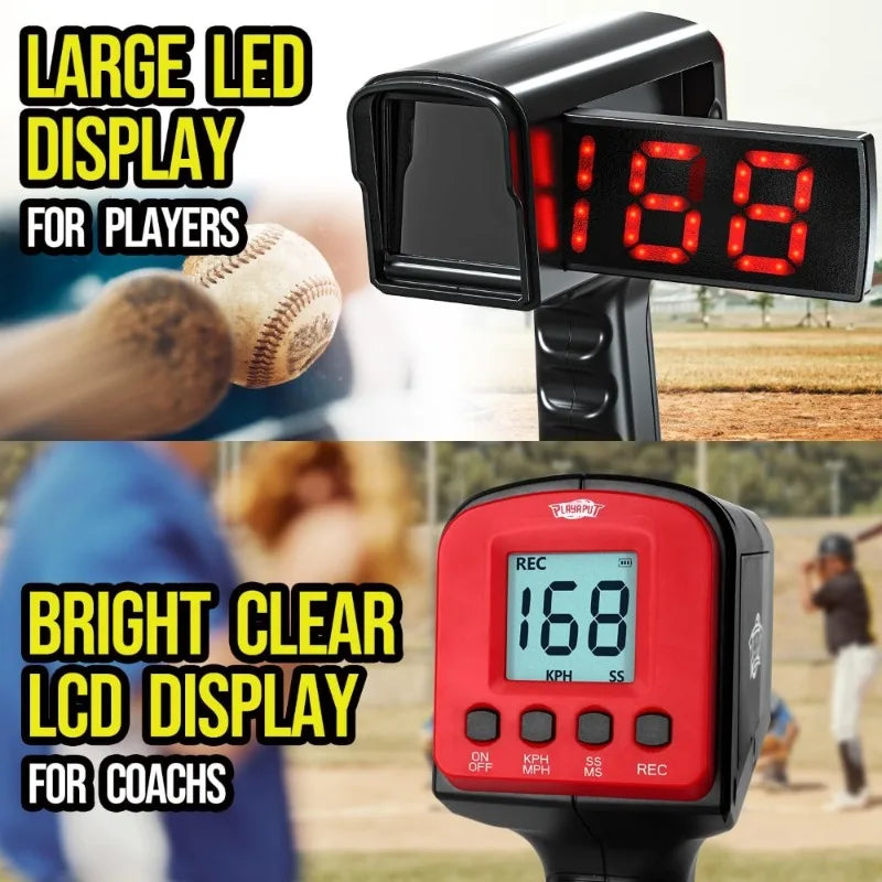 Baseball Radar Gun With Tripod LED Display And Speed Sensor