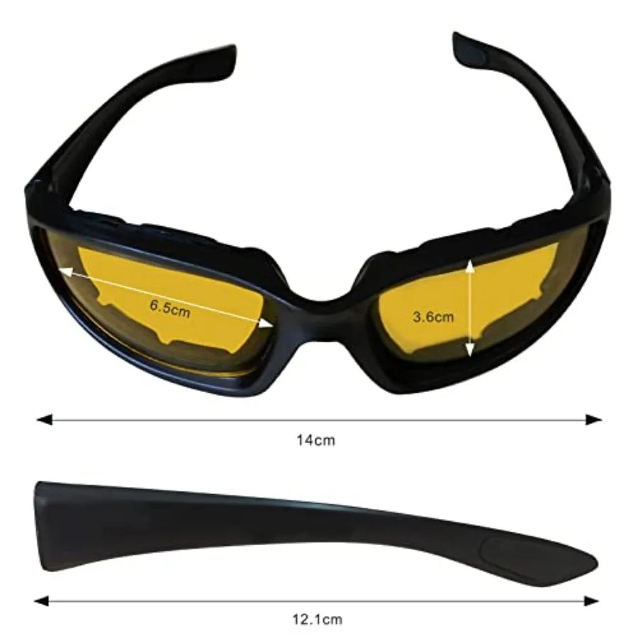Motorcycle Riding Glasses With Foam Pad UV Protection Dustproof