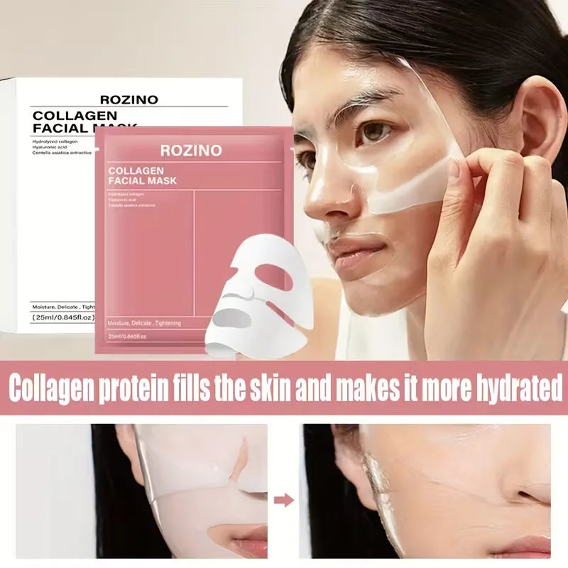 Rozino 10 Pcs Bio Collagen Mask Set for Intense Hydration