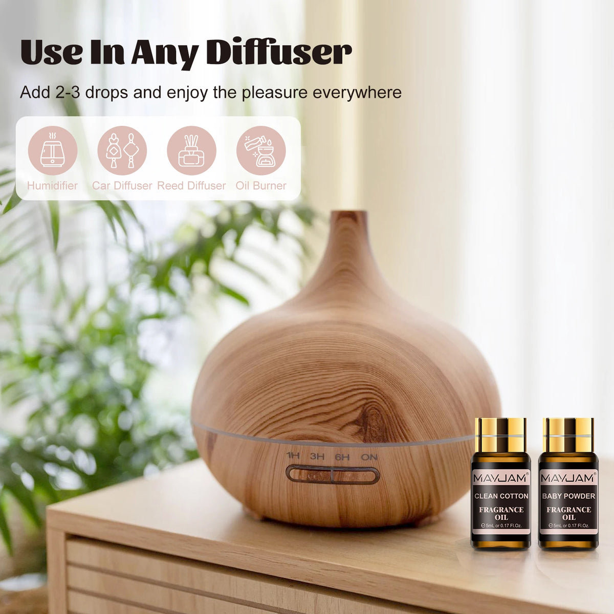MAYJAM Premium Aromatic Fragrance Oils Set For Room Diffuser