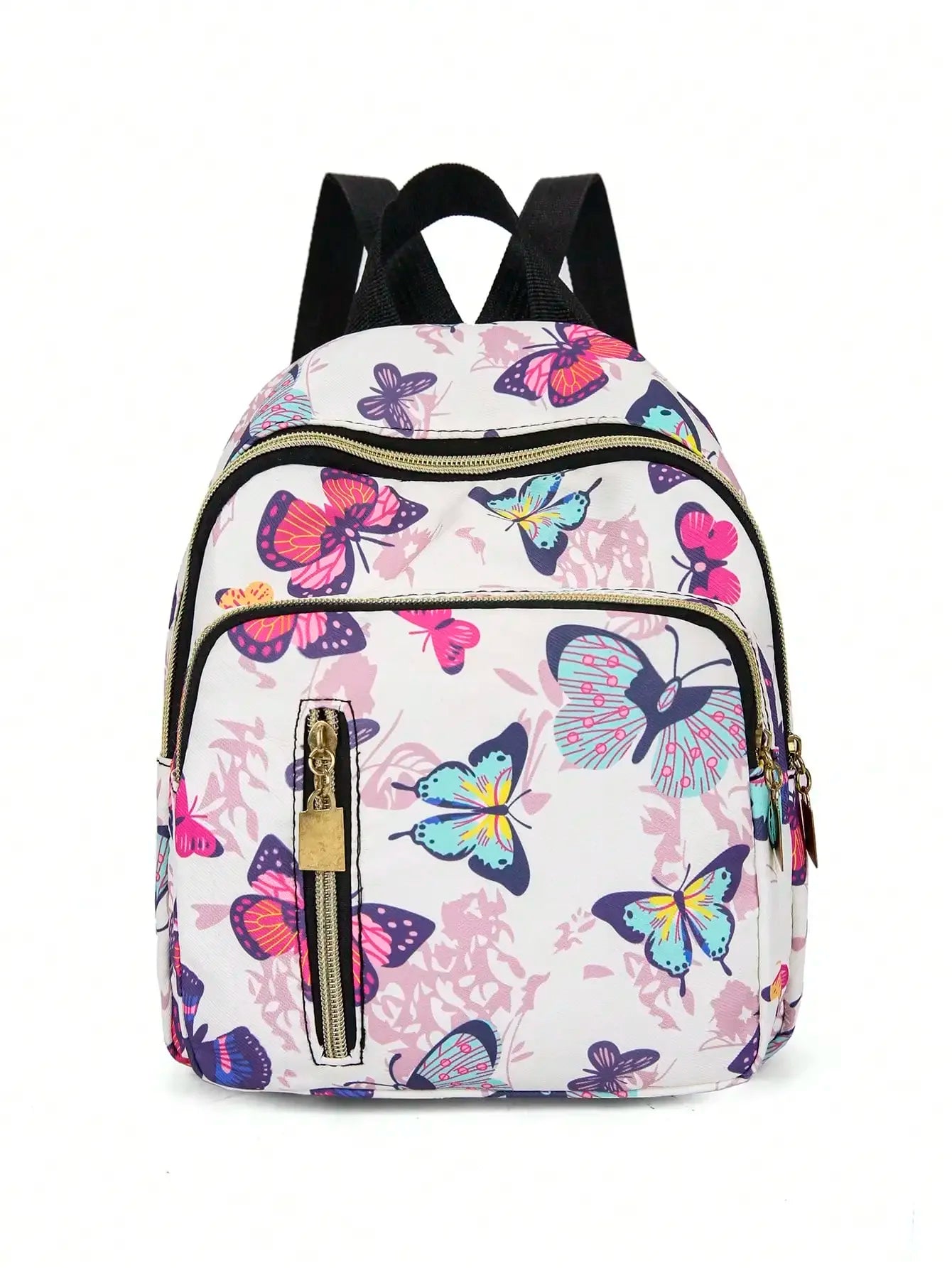 Nylon Women's Black Backpack With Laptop Compartment Casual Everyday