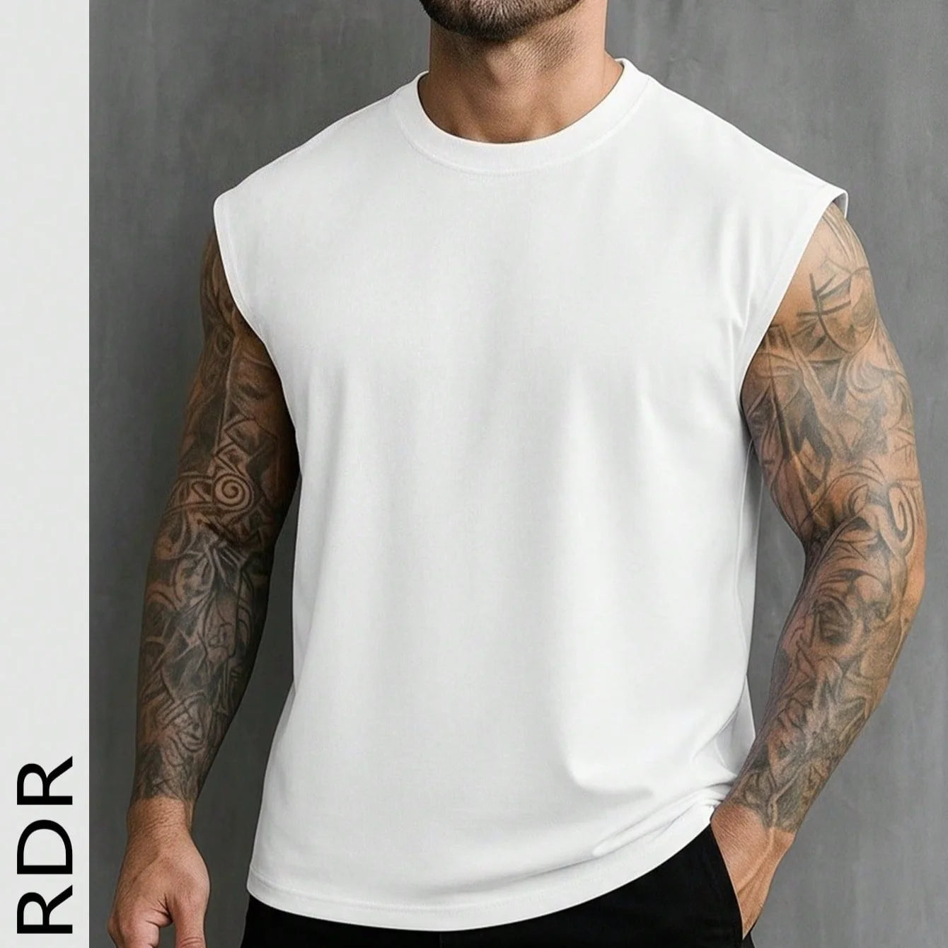 Men's Sleeveless Tank Top O Neck Casual Loose Fit Vest