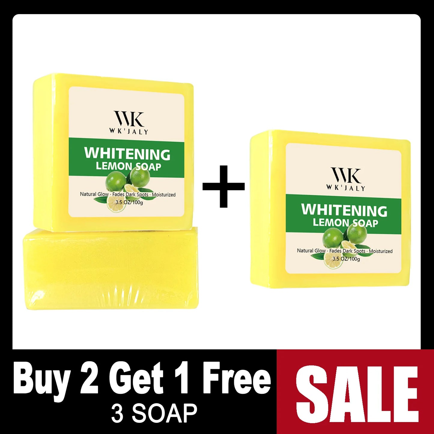 WKJALY Lemon Whitening Soap For Face And Body Glow