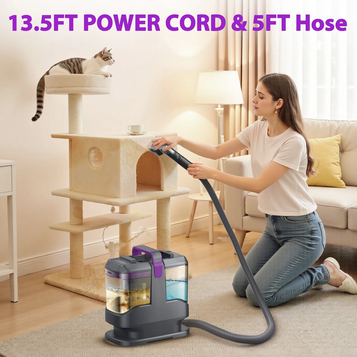 INSE C9 Spot Vacuum Cleaner With Corded Hose For Sofa