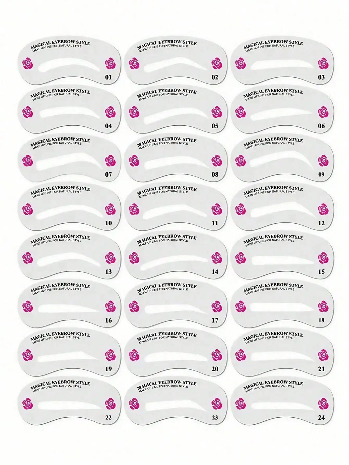 Reusable Eyebrow Shaping Stencils for Easy Makeup and Grooming