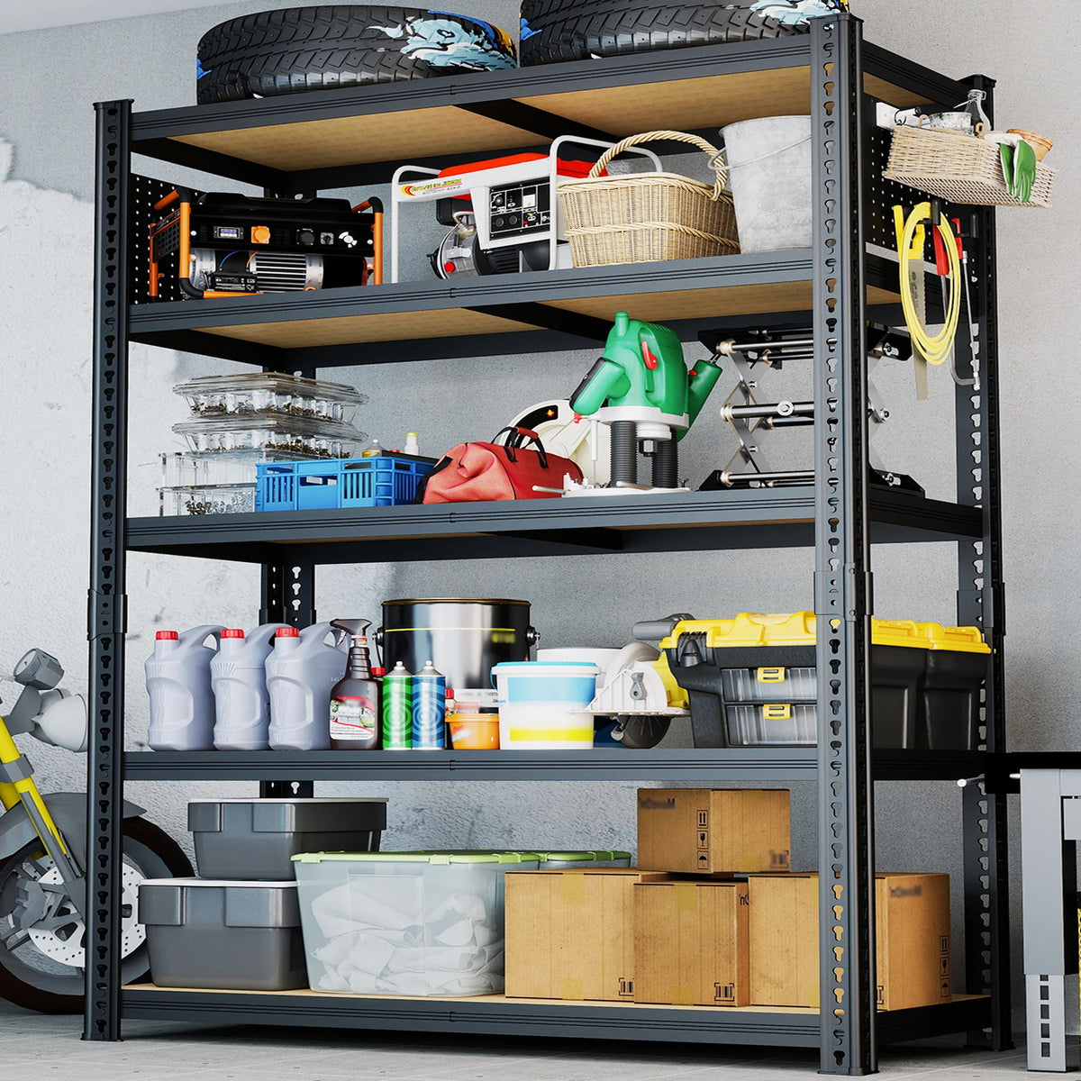 Sarenzoong Heavy Duty Adjustable Metal Storage Shelving Rack