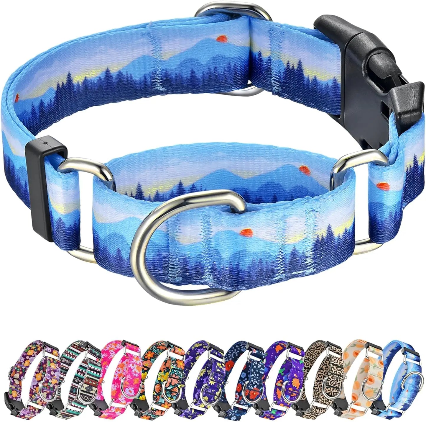 Soft Durable Martingale Dog Collar No Slip Buckle Comfort