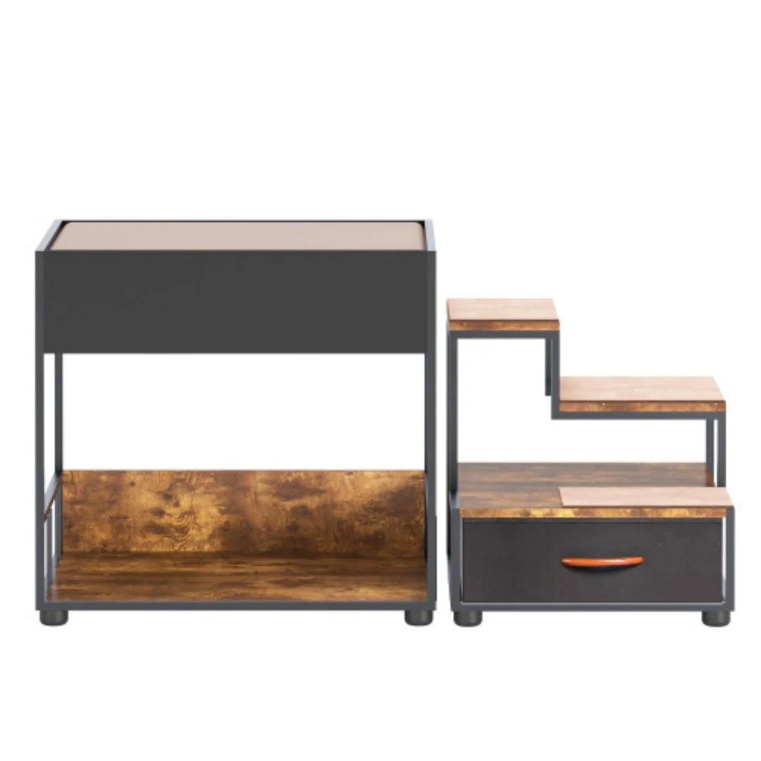 Dog Bunk Bed With Steps And Storage Drawer For Pets